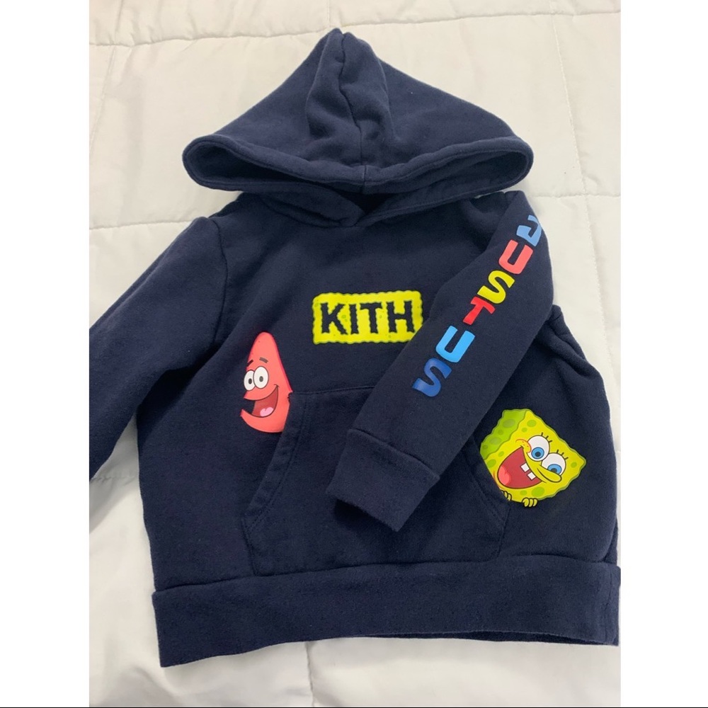 💥SOLD ON EBAY💥 Kith kids x SpongeBob “Just Us” hoodie navy blue size 2T